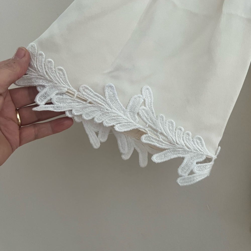 Kobi Halperin Cream 100 % silk Embroidered Blouse - Picture 5 of 11